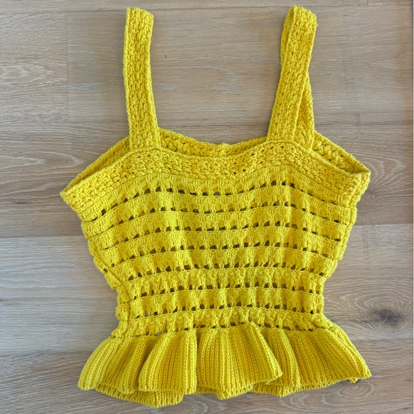 J Crew Crochet Ruffle Sweater Tank - Picture 2 of 3